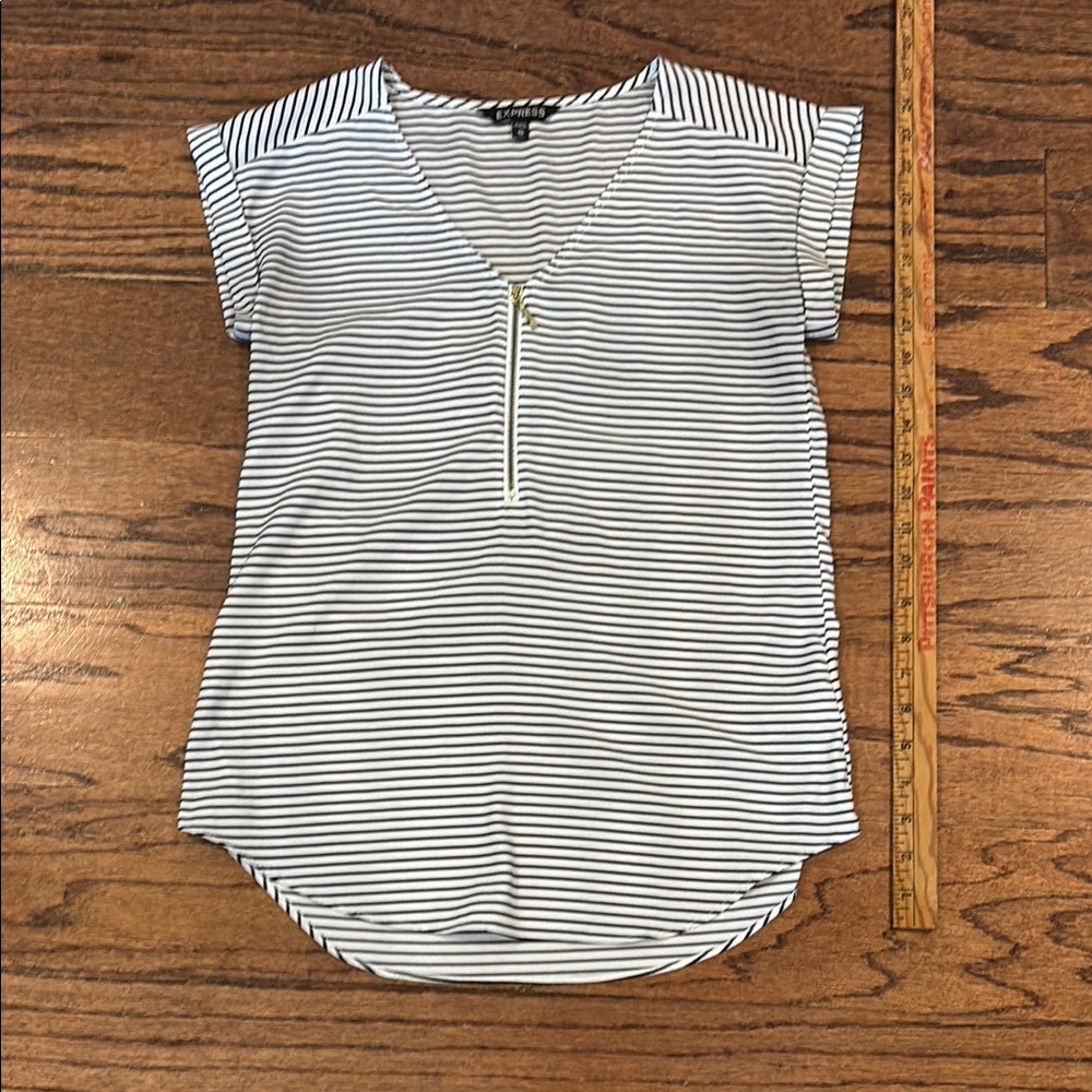 Striped V-Neck Women's Top